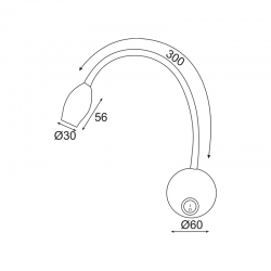 ΕΠΙΤΟΙΧΟ ΣΠΟΤ ΝM LED 3W 210Lm ΜΕ ΣΠΙΡΑΛ&ΔΙΑΚΟΠΤΗ 3000K 230V SWAN