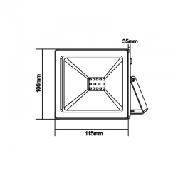 WHITE LED SMD FLOOD LUMINAIRE IP66 10W 4000K 850Lm 12-24V DC RA80 WHITE LED SMD FLOOD LUMINAIRE IP66 10W 4000K 850Lm 12-24V DC RA80