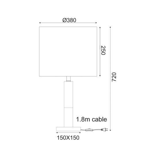 ΕΠΙΤΡΑΠΕΖ Φ/Σ 1ΧΕ27 ΜΕΤΑΛ ΟΡΕΙΧΑΛΚ+ΛΕΥΚΟ ΑΜΠΑΖΟΥΡ Φ38ΧΗ72CM LUXOR