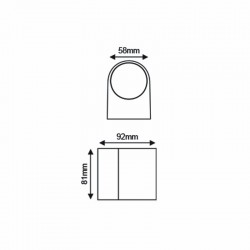 GU10 WALL LUMINAIRE PLASTIC 230V AC DARK GREY IP65 MAX 3W LED GU10 WALL LUMINAIRE PLASTIC 230V AC DARK GREY IP65 MAX 3W LED