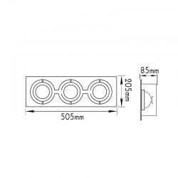 ΣΠΟΤ 3ΦΩΤΟ ΧΩΝΕΥΤΟ AR111 ΓΚΡΙ