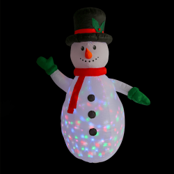 "INFLATABLE SNOWMAN" 1 LED ΛΑΜΠ.ΑΝΤΑΠ.(12V), RGB,  ΣΤΑΘ. IP44, Η180CM, 2M ΠΡΑΣ. ΚΑΛ. ΤΡΟΦ.