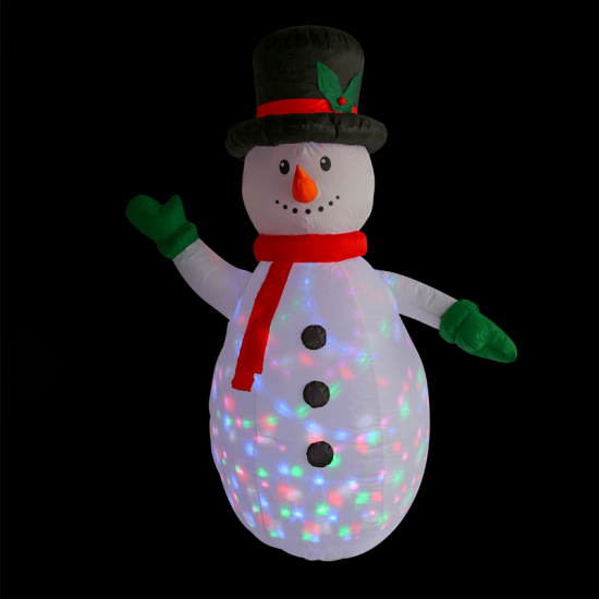 "INFLATABLE SNOWMAN" 1 LED ΛΑΜΠ.ΑΝΤΑΠ.(12V), RGB,  ΣΤΑΘ. IP44, Η180CM, 2M ΠΡΑΣ. ΚΑΛ. ΤΡΟΦ.