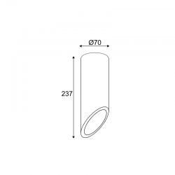 ^ΟΡΟΦΗΣ Φ/Σ 1ΧGU10 ΛΕΥΚΟ ΤΣΙΜΕΝΤΟ D7XH24CM FALTSO