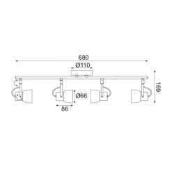 ^ΕΠΙΤΟΙΧΟ ΚΑΙ ΟΡΟΦΗΣ Φ/Σ 4ΧGU10 ΤΣΙΜΕΝΤΟ+ΜΕΤΑΛΛΟ 68,5Χ11ΧΗ18CM PEPPER