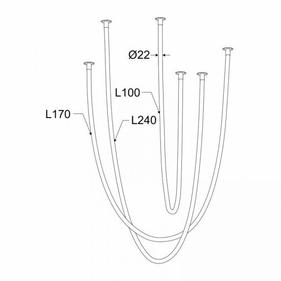^ΚΡΕΜΑΣΤΟ Φ/Σ LED 60W 3000K 4000LM JUNGLE  ΛΕΥΚΟ ΣΙΛΙΚΟΝΗ IP20 L240,L170,L100CM