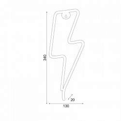 ΑΣΤΡΑΠΗ, 98 NEON LED ΛΑΜΠΑΚΙΑ ΜΕ ΜΠΑΤΑΡΙΑ (3xAA)/USB, WW, IP20, 34x2x13cm
