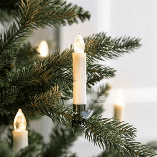 ^ "10 WHITE MINI CLIPS CANDLES", 10*1  LED ΛΑΜΠ. ΜΠΑΤ. (10*AAA), IR CONTROL., WW,IP20, φ1.5X10.5cm