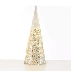 ^ "SILVER & WHITE SEQUIN CONE TREE" 20 WW LED ΛΑΜΠ. ΜΠΑΤ. 3ΧΑΑ,IP20 Φ20,5Χ60CM ^ "SILVER & WHITE SEQUIN CONE TREE" 20 WW LED ΛΑΜΠ. ΜΠΑΤ. 3ΧΑΑ,IP20 Φ20,5Χ60CM