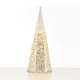 ^ "SILVER & WHITE SEQUIN CONE TREE" 20 WW LED ΛΑΜΠ. ΜΠΑΤ. 3ΧΑΑ,IP20 Φ20,5Χ60CM