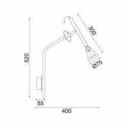 ^ΕΠΙΤΟΙΧΟ Φ/Σ 1XGU10 CLOUZOT ΧΡΥΣΟ ΜΕΤ/ΚΟ IP20 40X52X8CM
