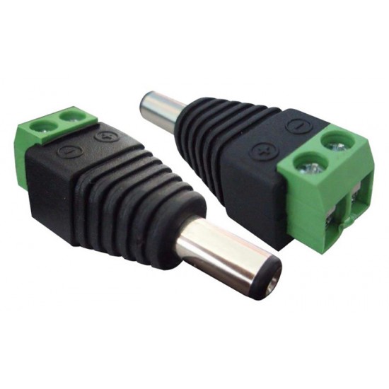 Βύσμα τροφοδοσίας DC αρσενικό ST-DC05, 5.5 x 2.1mm, σε κλέμα, 5 τμχ Βύσμα τροφοδοσίας DC αρσενικό ST-DC05, 5.5 x 2.1mm, σε κλέμα, 5 τμχ