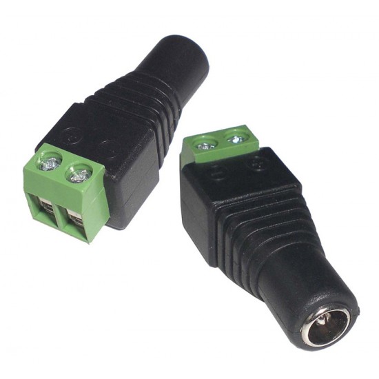 Βύσμα τροφοδοσίας DC θηλυκό ST-DC08, 5.5 x 2.1mm, σε κλέμα, 5 τμχ Βύσμα τροφοδοσίας DC θηλυκό ST-DC08, 5.5 x 2.1mm, σε κλέμα, 5 τμχ