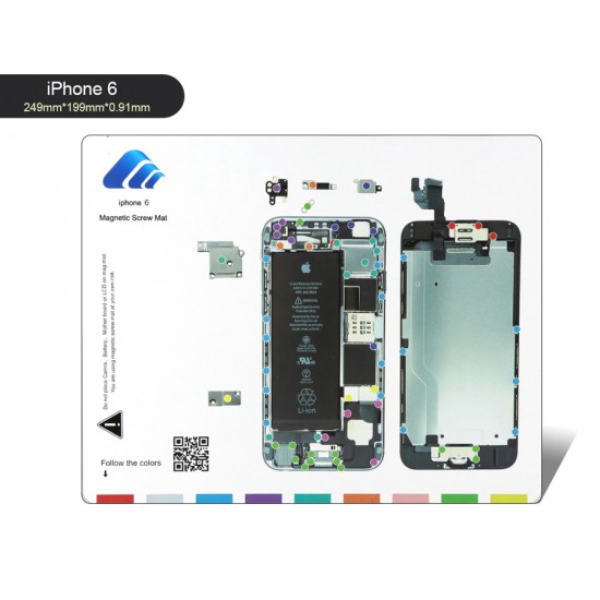 BEST Μαγνητικό υπόστρωμα διαχείρισης βιδών BST-111-IP6, για iPhone 6