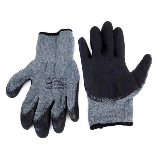 Γάντια εργασίας 02047, αντιολισθητικά, γκρι-μαύρο