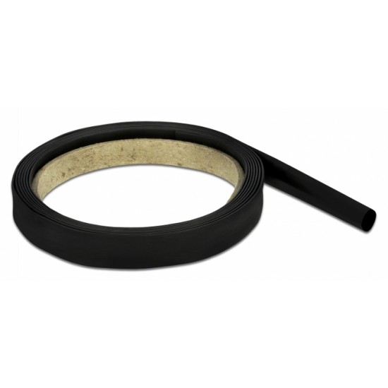 DELOCK Θερμοσυστελλόμενο μονωτικό για καλώδια 20666, 2mx8mm, 4:1 μαύρο