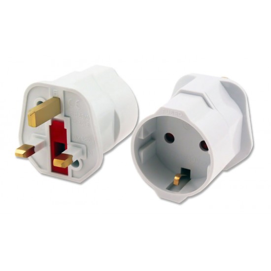 POWERTECH αντάπτορας ρεύματος PT-860 από UK σε German type, 13A, 10τμχ POWERTECH αντάπτορας ρεύματος PT-860 από UK σε German type, 13A, 10τμχ