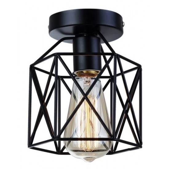 POWERTECH φωτιστικό οροφής HLL-0001, E27, Φ14, μεταλλικό, μαύρο POWERTECH φωτιστικό οροφής HLL-0001, E27, Φ14, μεταλλικό, μαύρο