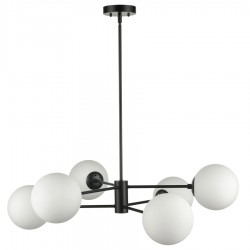 POWERTECH πολύφωτο φωτιστικό οροφής HLL-0023, 6x E27, μεταλλικό, μαύρο