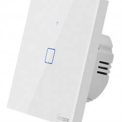SONOFF smart διακόπτης ΤΧ-T2EU1C, αφής, Wi-Fi, μονός, λευκός