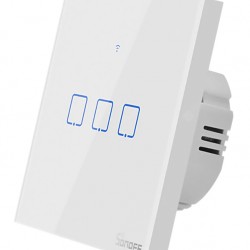 SONOFF smart διακόπτης ΤΧ-T2EU3C, αφής, Wi-Fi, τριπλός, λευκός