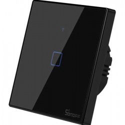 SONOFF smart διακόπτης ΤΧ-T3EU1C, αφής, Wi-Fi, μονός, μαύρος
