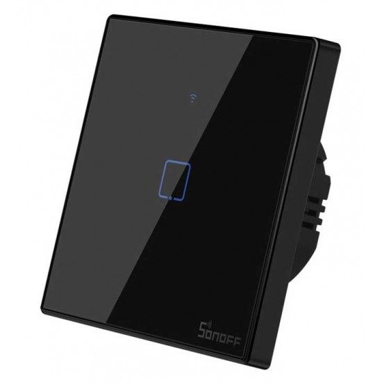 SONOFF smart διακόπτης ΤΧ-T3EU1C, αφής, Wi-Fi, μονός, μαύρος SONOFF smart διακόπτης ΤΧ-T3EU1C, αφής, Wi-Fi, μονός, μαύρος