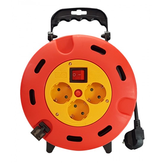 POWERTECH μπαλαντέζα κλειστού τύπου PT-898, 3x schuko, 16A, 15m