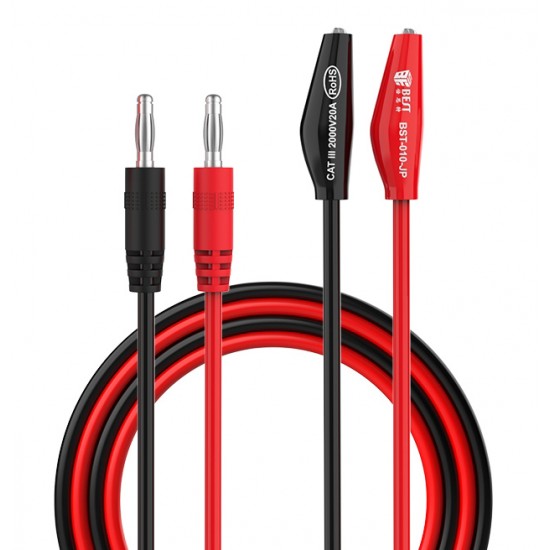 BEST καλώδια πολύμετρου με alligator clips BST-010-JP, CAT III 2000V 20A BEST καλώδια πολύμετρου με alligator clips BST-010-JP, CAT III 2000V 20A
