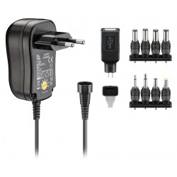 GOOBAY επιτοίχιος φορτιστής 53996, 3V-12V, 12W-1A, 8 tips