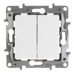LEGRAND διακόπτης κομμυτατέρ 764505, διπλός, λευκός