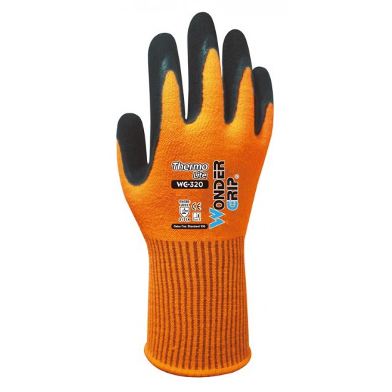 WONDER GRIP γάντια εργασίας Thermo Lite αντιολισθητικά, 10/XL, πορτοκαλί