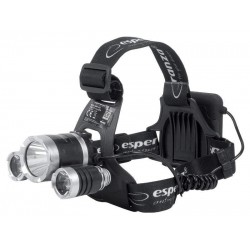 ESPERANZA φακός κεφαλής Cree T6 + 2x XPE Cepheus EOT026, 200LM, μαύρος