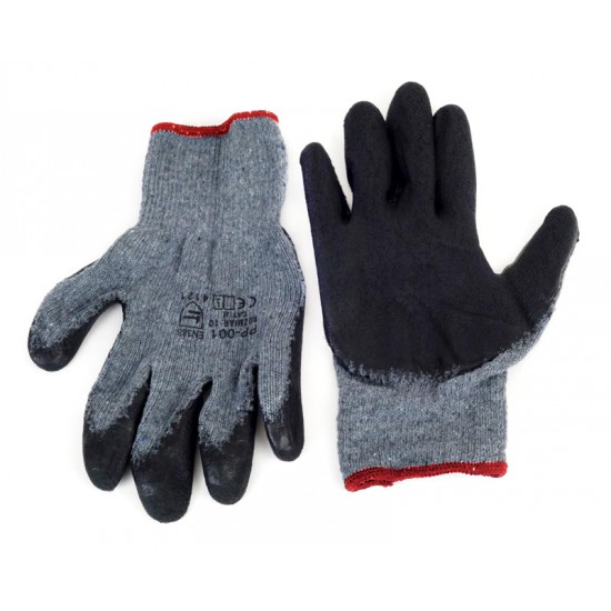 Γάντια εργασίας 02047, αντιολισθητικά, γκρι-μαύρο