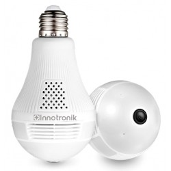 INNOTRONIC λάμπα με ενσωματωμένη κάμερα ICS-R5H, 1080p, Wi-Fi, λευκή