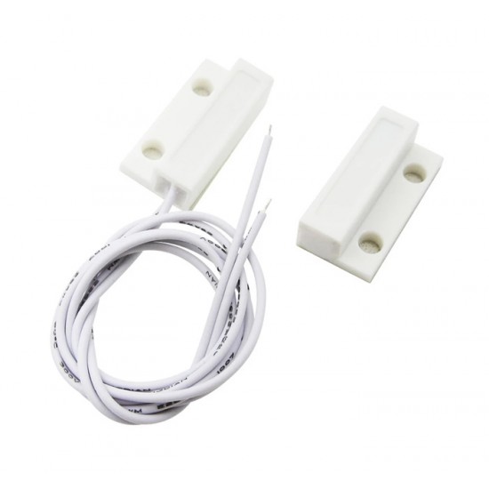 Αυτοκόλλητη μαγνητική επαφή συναγερμού MC-38, 18mm, λευκή, 10τμχ