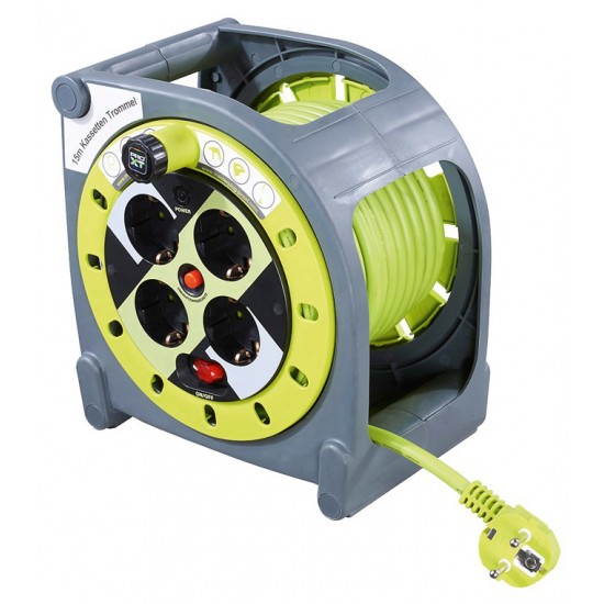 MASTERPLUG μπαλαντέζα 51267, 4x schuko, 16A, 15m, πράσινη