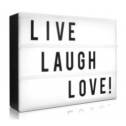 Φωτιστικός LED πίνακας ZD79A με 63 γράμματα & σύμβολα, λευκός