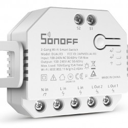 SONOFF smart διακόπτης DUALR3, 2-Gang, WiFi, 15A, λευκός
