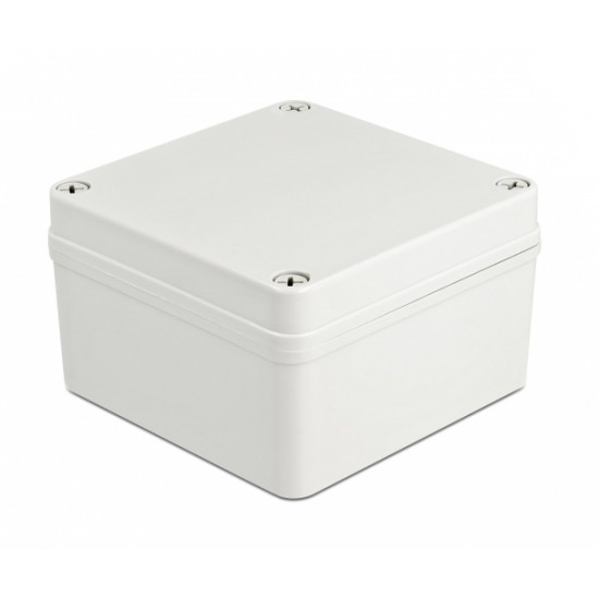 DELOCK ηλεκτρολογικό κυτίο 60398, αδιάβροχο IP65, 125x125x75mm, γκρι