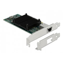 DELOCK κάρτα επέκτασης PCIe x8 σε RJ45, 10 Gbps, low profile
