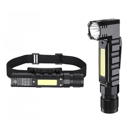 SUPFIRE φακός εργασίας G19, με ιμάντα κεφαλής & μαγνήτη, XPG LED & COB