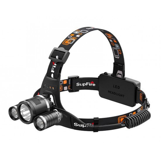 SUPFIRE φακός κεφαλής HL33, 16W, 700lm, 200m, 2x 2000mAh SUPFIRE φακός κεφαλής HL33, 16W, 700lm, 200m, 2x 2000mAh