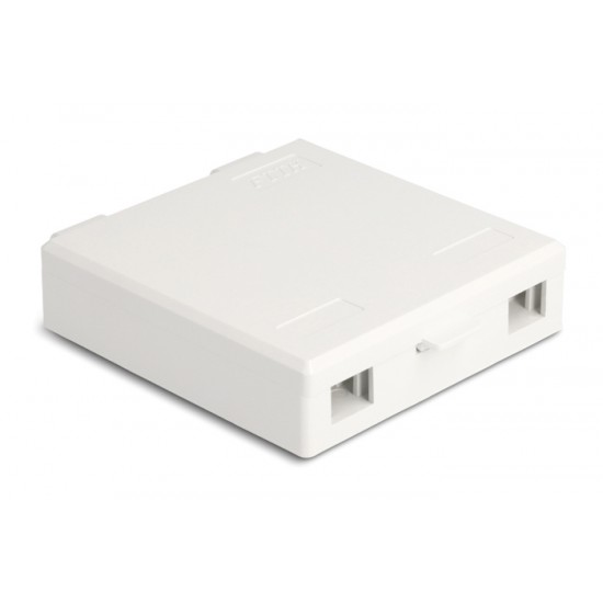 DELOCK κυτίο σύνδεσης οπτικών ινών 87139 τοίχου, 2x SC Simplex/LC Dublex