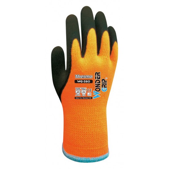 WONDER GRIP γάντια εργασίας Thermo, αντιολισθητικά, 10/XL, πορτοκαλί