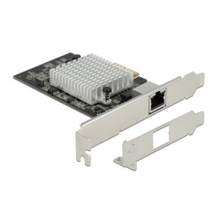 DELOCK κάρτα επέκτασης PCIe x2 σε RJ45 89528, 10 Gbps, low profile