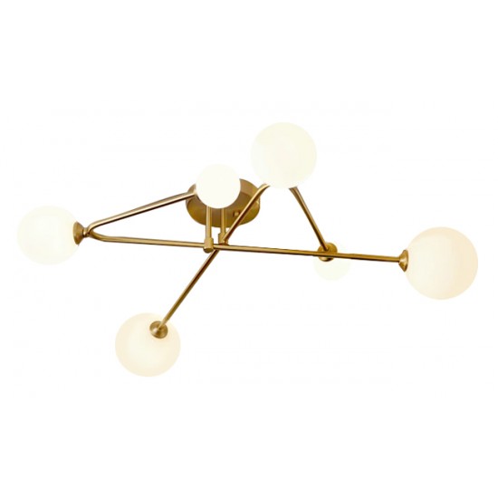 POWERTECH φωτιστικό οροφής HLL-0076, 6x E27, 108x58cm, μεταλλικό, χρυσό POWERTECH φωτιστικό οροφής HLL-0076, 6x E27, 108x58cm, μεταλλικό, χρυσό