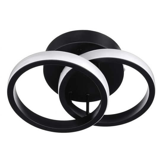 POWERTECH LED φωτιστικό οροφής HLL-0081, 20W, 1700lm, 24.5x16.5cm, μαύρο