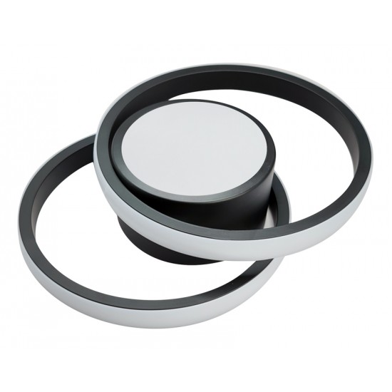 POWERTECH LED φωτιστικό οροφής HLL-0085, 32W, 2800lm, 27x21cm, μαύρο