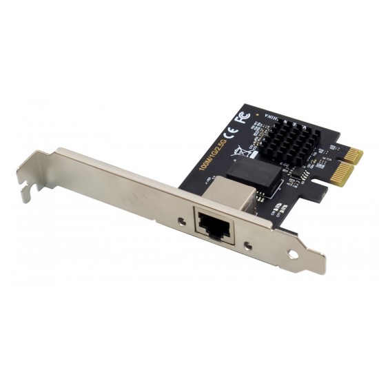 POWERTECH κάρτα επέκτασης PCIe σε RJ45 2.5G ST7266, RTL8125B POWERTECH κάρτα επέκτασης PCIe σε RJ45 2.5G ST7266, RTL8125B